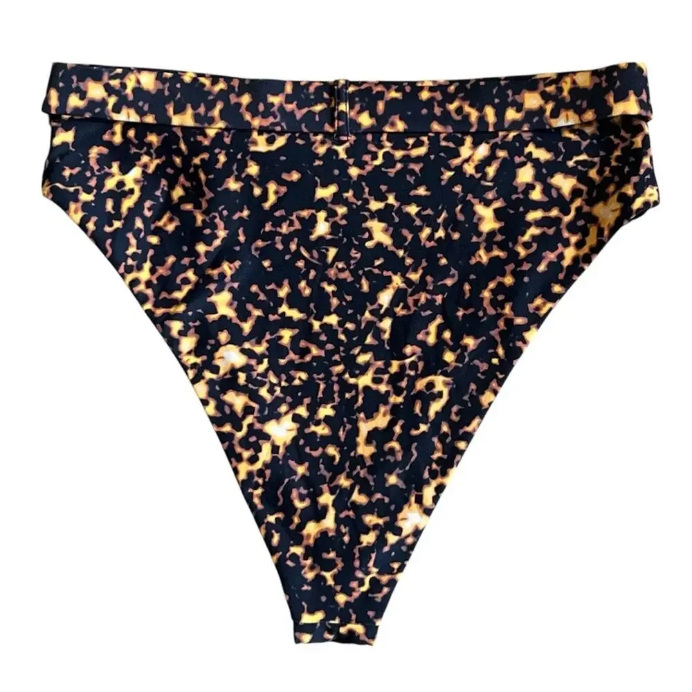 WeWoreWhat Women’s Sz XS Tortoise Shell Bikini Set Emily Claudia High Rise